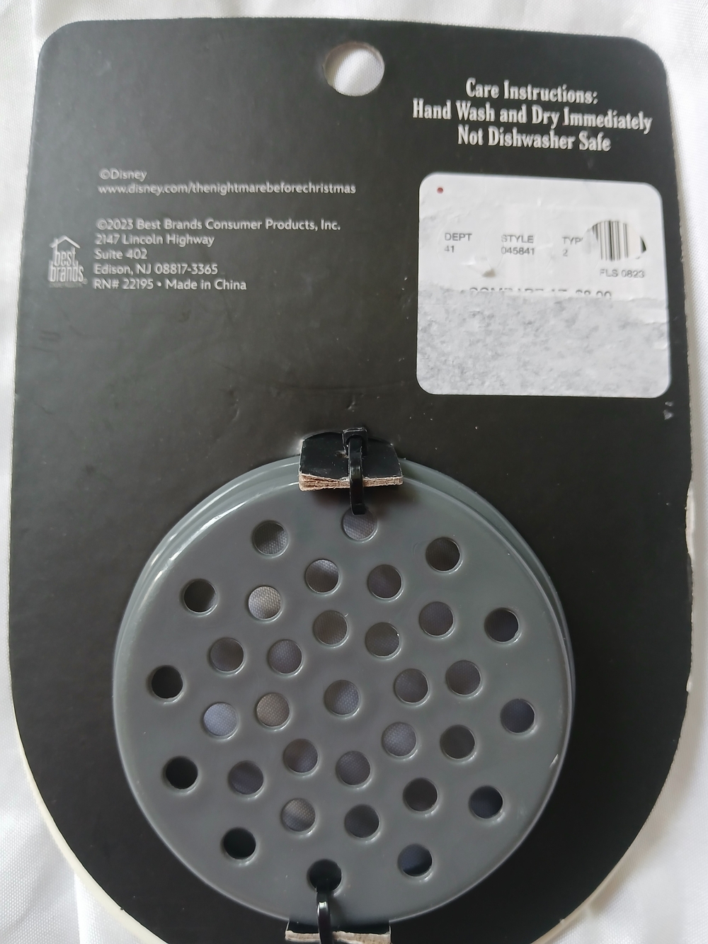 Disney Jack Skellington Black and White Sink Strainer - Picture 2 of 4